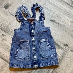 7 For All Mankind Chic Girls Denim Button-Up Dress with Pockets 24 Months